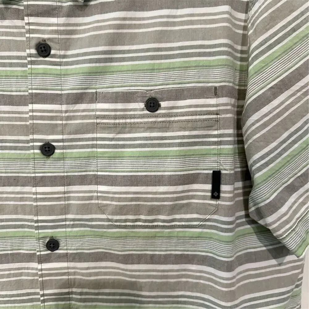 Columbia Men's Boulder Ridge Short Sleeve Striped Shirt Size L Multicolor - Picture 3 of 10